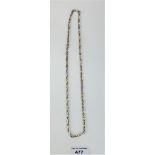 9k yellow/white gold Cartier style necklace, marked Pobjoy, 20” long, w: 20.8 gms