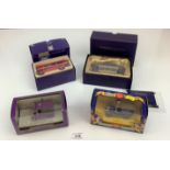 4 boxed Royalty commemorative vehicles – Lledo Prince William 21st, Corgi QEII 75th Birthday,