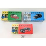 3 boxed Vanguards vehicles – Landrover, Landrover LWB Series 2 and Austin Healey 3000