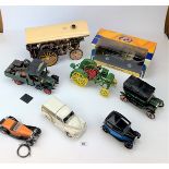 5 loose model cars, boxed Gate Mazda NX5, model Museum of Steam Tom Varley and Waterloo Boy tractor