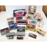 17 assorted boxed cars including Corgi, Solido, Welly etc