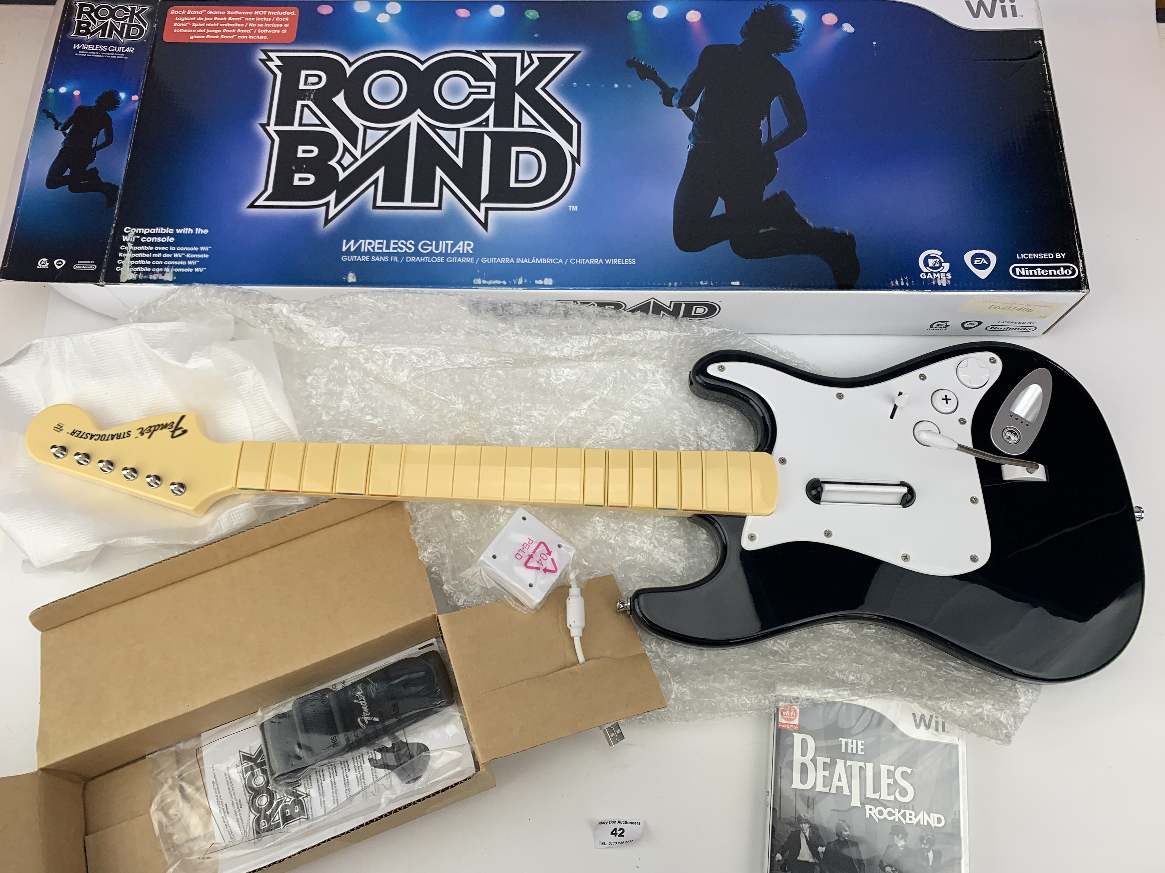 Boxed Nintendo WII Rock Band Wireless Guitar - Image 3 of 3