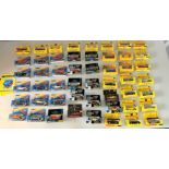 50+ assorted boxed push-back sports cars inc. Super Racer, Classic Cars, Maisto etc.