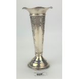 Silver vase 7” high, w: 2.4 ozt