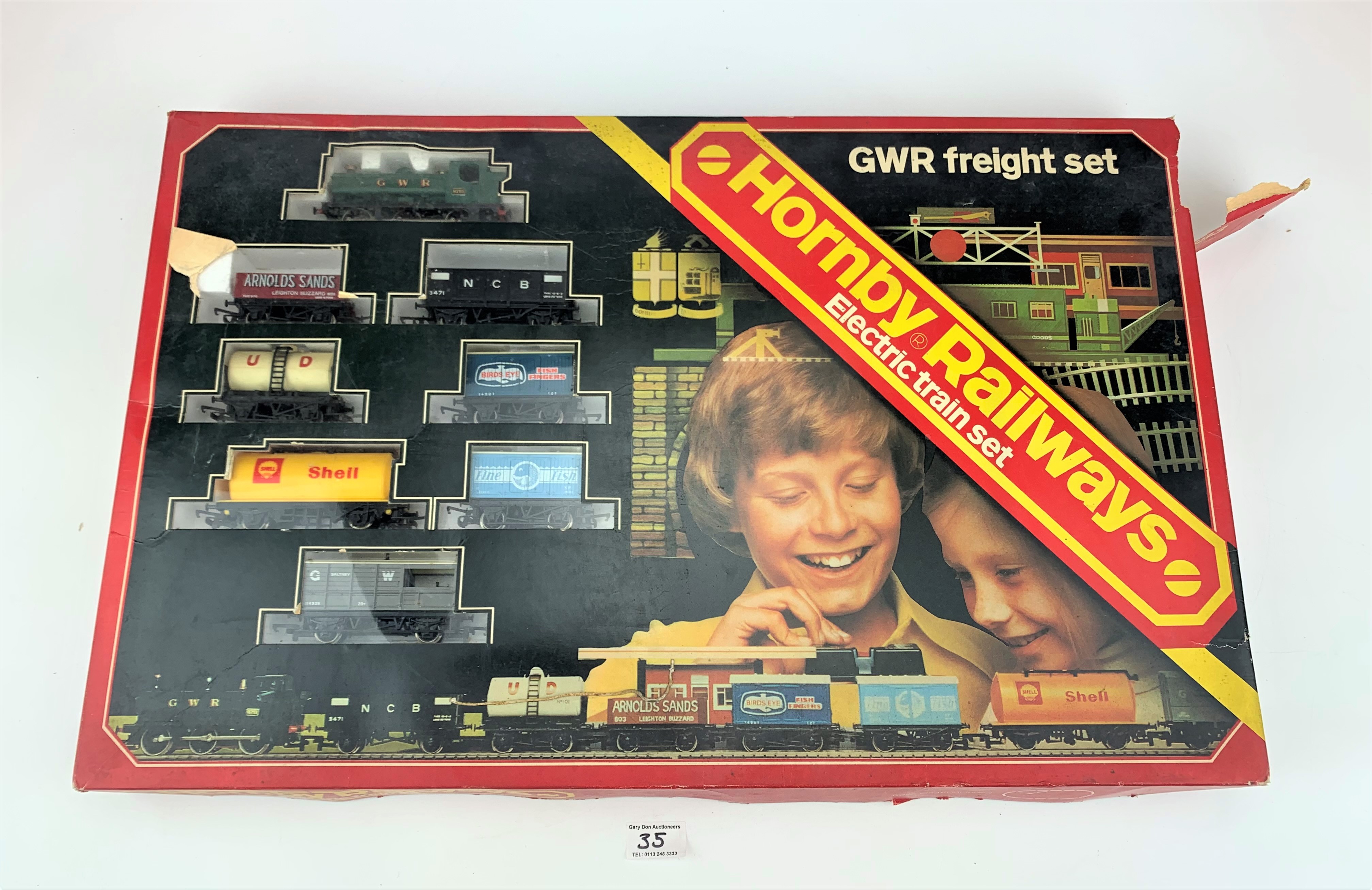 Boxed Hornby Railways Electric Train Set GWR Freight Set, not complete