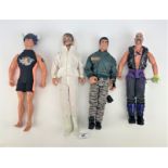 3 Action Men figures and 1 Dr. X figure