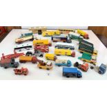 Box of assorted loose heavy duty vehicles inc. Corgi, Matchbox & others