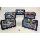 5 boxed Matchbox Superkings model cars