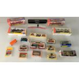 17 assorted boxed and loose buses inc. Days Gone, Joal Compact & Corgi with Michelin book on Buses &