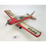 Tin airplane – Piper JA3567, 10” long x 13” wingspan