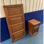 Shaw & Riley Seahorse oak bedside cabinet 16”w x 16”d x 25”h and matching headboard 55”l x 27”h