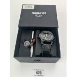 Boxed Accurist gents watch with instructions. Not running