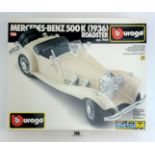 Boxed Burago Mercedes Benz 500K (1936) Roadster die-cast metal kit 1/20