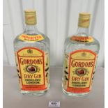 2 bottles of Gordon’s Dry Gin Distillery, London