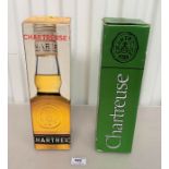 2 boxed bottles of Chartreuse liqueur