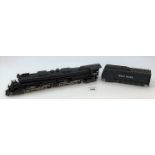 Black plastic model engine and tender ‘Union Pacific’, made in Italy