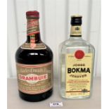 2 bottles of liqueur - Jonge Bokma Jenever & Prince Charles Edward’s Liqueur Drambuie