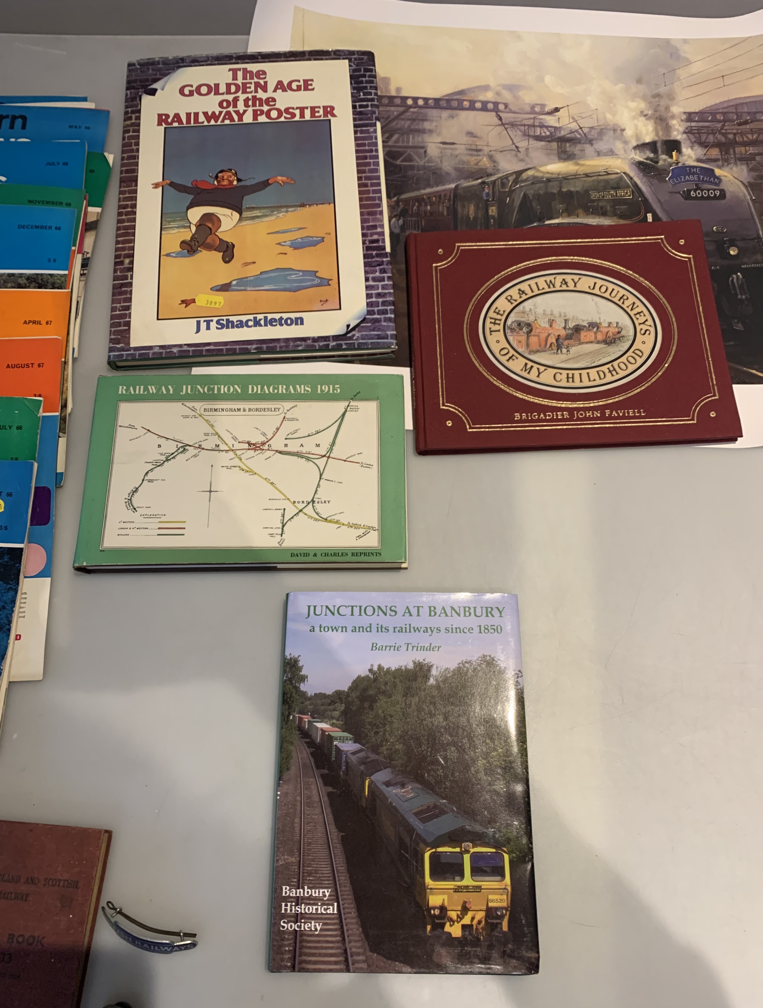 Railway books and magazines inc.Rule Book & badge, signed Nigel Harris train poster etc. - Image 6 of 9