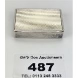 Silver snuff box 1.5” x 1”, w: 0.6 ozt