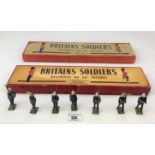 Boxed Britains Soldiers, Regiments of All Nations - Royal Marines no. 35 with 7 figures and empty
