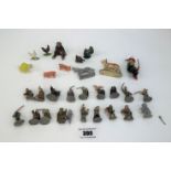 25+ assorted loose miniature metal figures