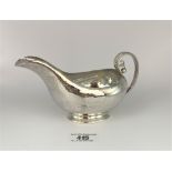 Silver gravy boat 7” long, w: 6.8 ozt