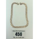 9k gold bracelet, 7.5” long, w: 4.3 gms