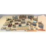 Box of loose railway buildings and accessories
