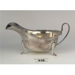 Silver gravy boat 6” long, w: 3.5 ozt