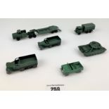 6 loose Matchbox military vehicles