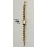 18k gold International Watch Co ladies watch with gold bracelet,