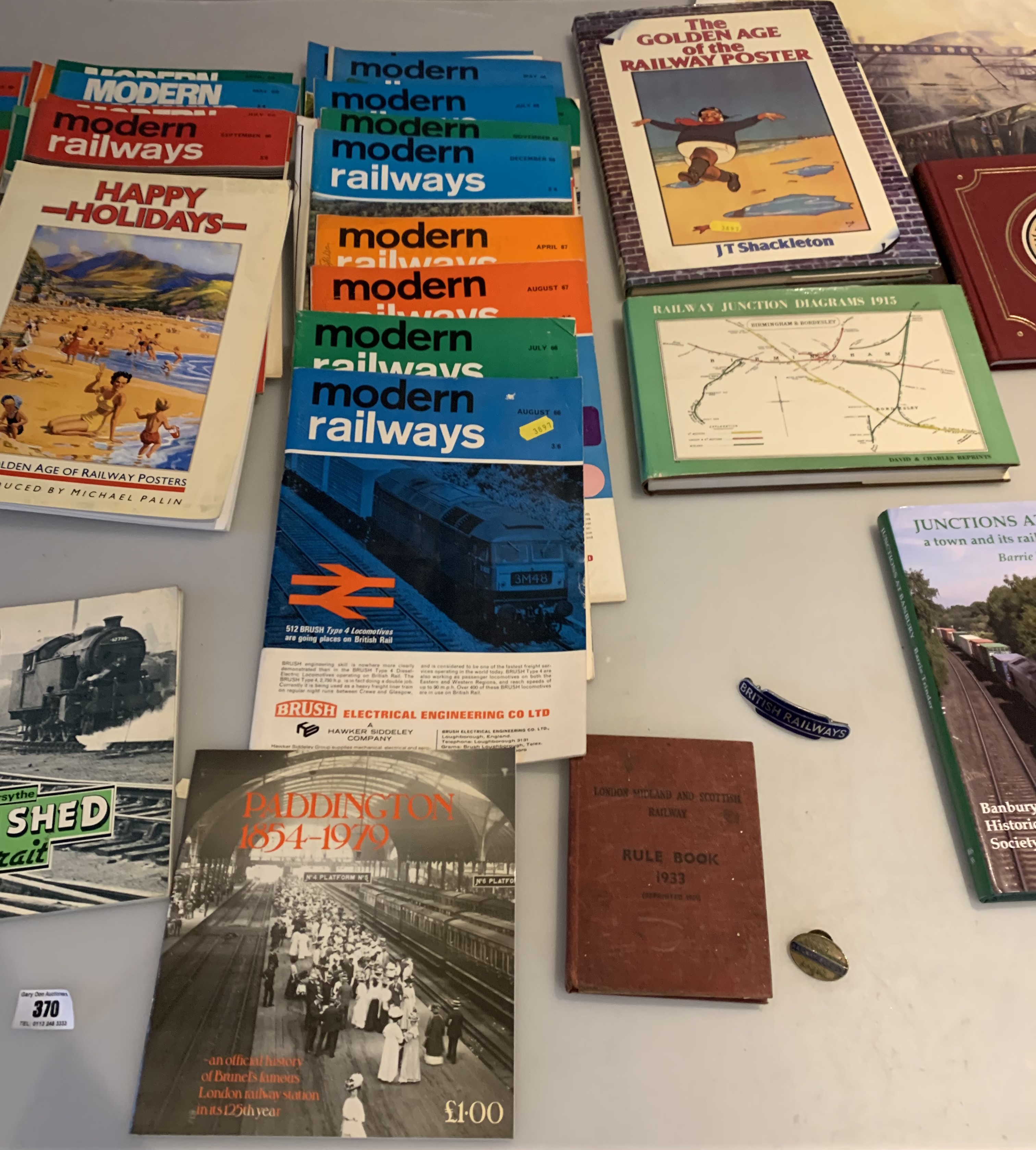 Railway books and magazines inc.Rule Book & badge, signed Nigel Harris train poster etc. - Image 3 of 9