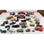 Box of assorted loose vehicles inc. Corgi, Matchbox & others