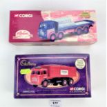 Boxed Corgi Albion truck and boxed Corgi Classics Cadbury truck