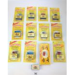 12 boxed Matchbox Originals vehicles and pack of 5 Matchbox Series 40th Anniversary Collection