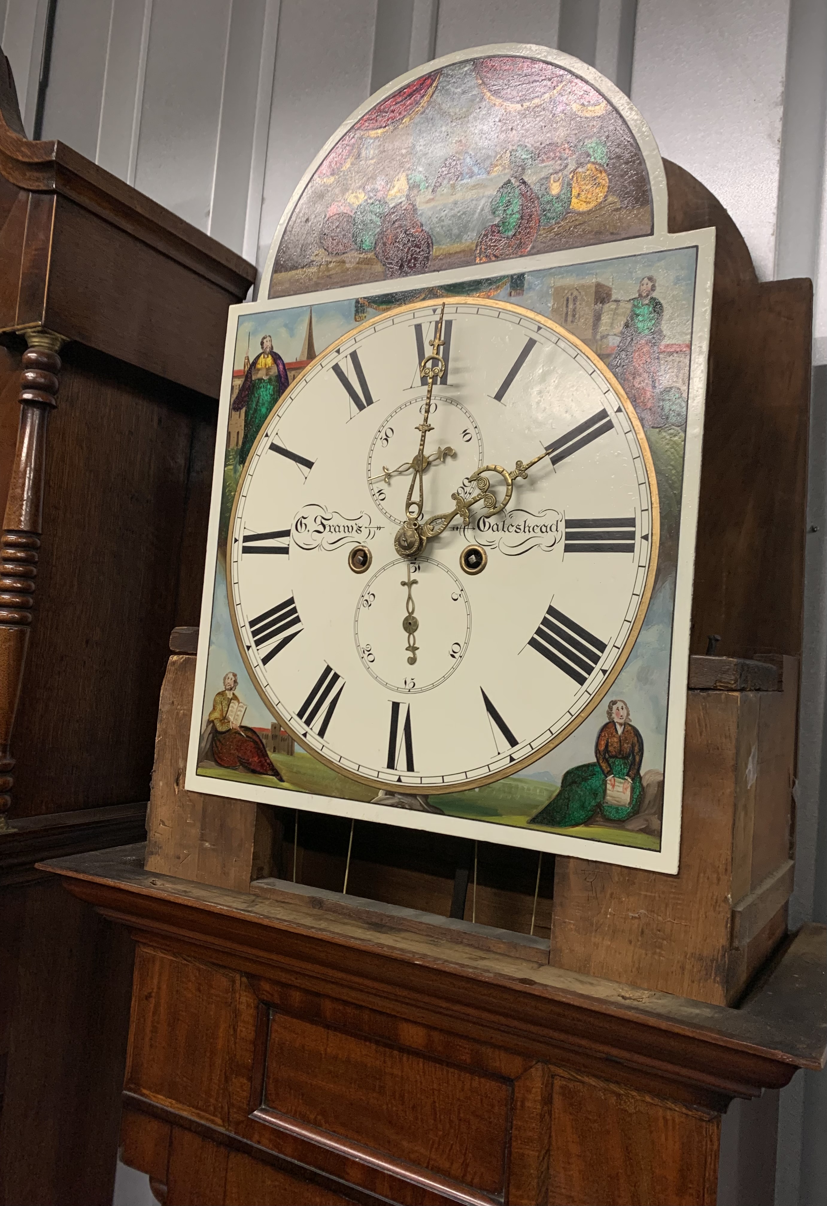 Longcase grandfather clock - Image 5 of 7