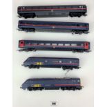 2 loose Hornby GNER engines ‘Duke of Edinburgh’ and ‘Queen Elizabeth II’ and 3 carriages