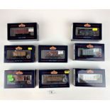8 boxed Bachmann wagons and vans
