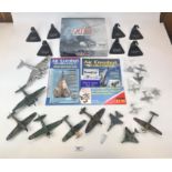 Boxed Military Aircraft, Air Combat Collection, loose Corgi & Dinky WWII airplanes (some damaged)