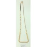 9k gold 3-in-1 bracelets/necklace, total length 22”, w: 9 gms