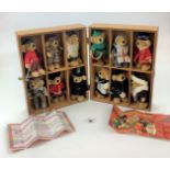 12 Merrythought miniature 5” teddy bears ‘The Great British Bear Collection’ in wooden display