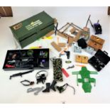 Action Man military trunk with accessories and other loose accessories