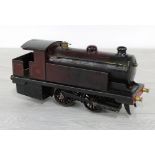 Bowman models live steam locomotive, 0 gauge, LMF265, in maroon livery, 10.5" long