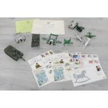 Selection of assorted vintage toys and ephemera including Dinky/ Corgi/ Matchbox etc., military