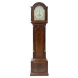 Mahogany eight day longcase clock, the 12" silvered arched dial signed Thos Pace, London with