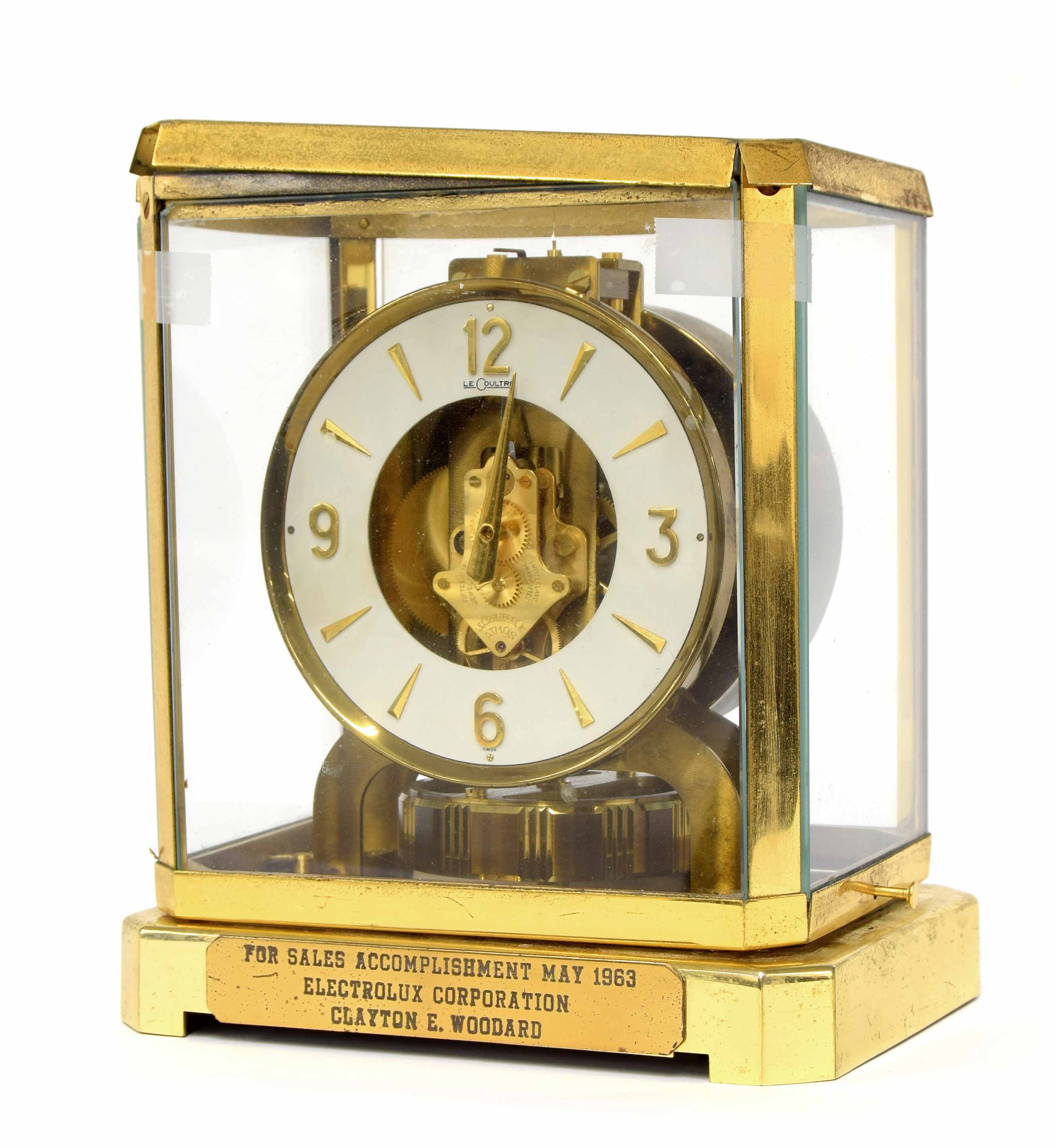 Jaeger-LeCoultre Atmos clock in need of restoration, ser. no. 165681, 9.75" high - Image 2 of 3