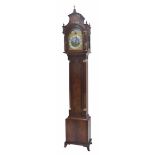 Good quality 20th century triple fusee chiming longcase clock, the substantial movement playing on a