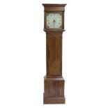 Oak thirty hour longcase clock, the 12" square painted dial signed Samuel Collings, Down End, with