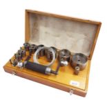 Good main spring winder outfit, within a fitted case, 15.75" wide