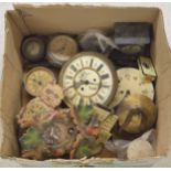 Quantity of various small drumhead and other clocks in need of extensive restoration